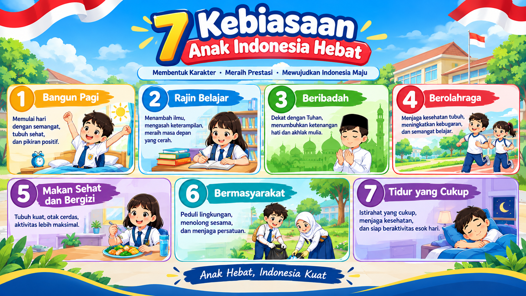 7 Kebiasaan Anak Indonesia Hebat